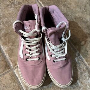 Vans Women's Pink High-Top Sneakers 9.5